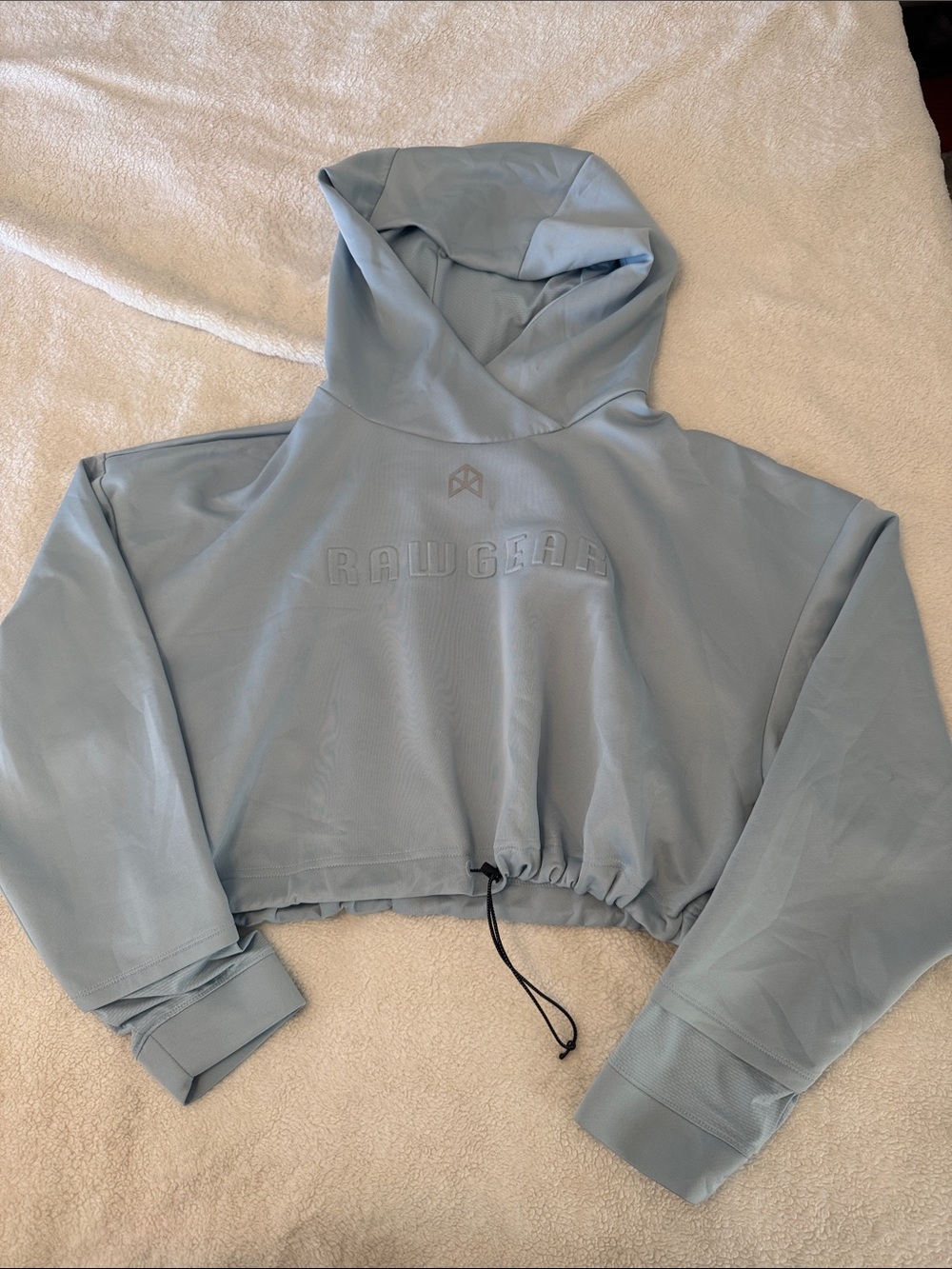 Rawgear Women's Light Blue Cropped Hoodie Jacket